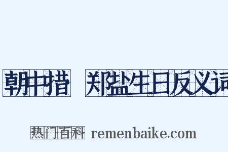 朝中措·郑盐生日反义词是什么意思的图片